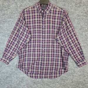 Ralph Lauren Blake Shirt Mens Large Multicolored Plaid Long‎ Sleeve Button Down
